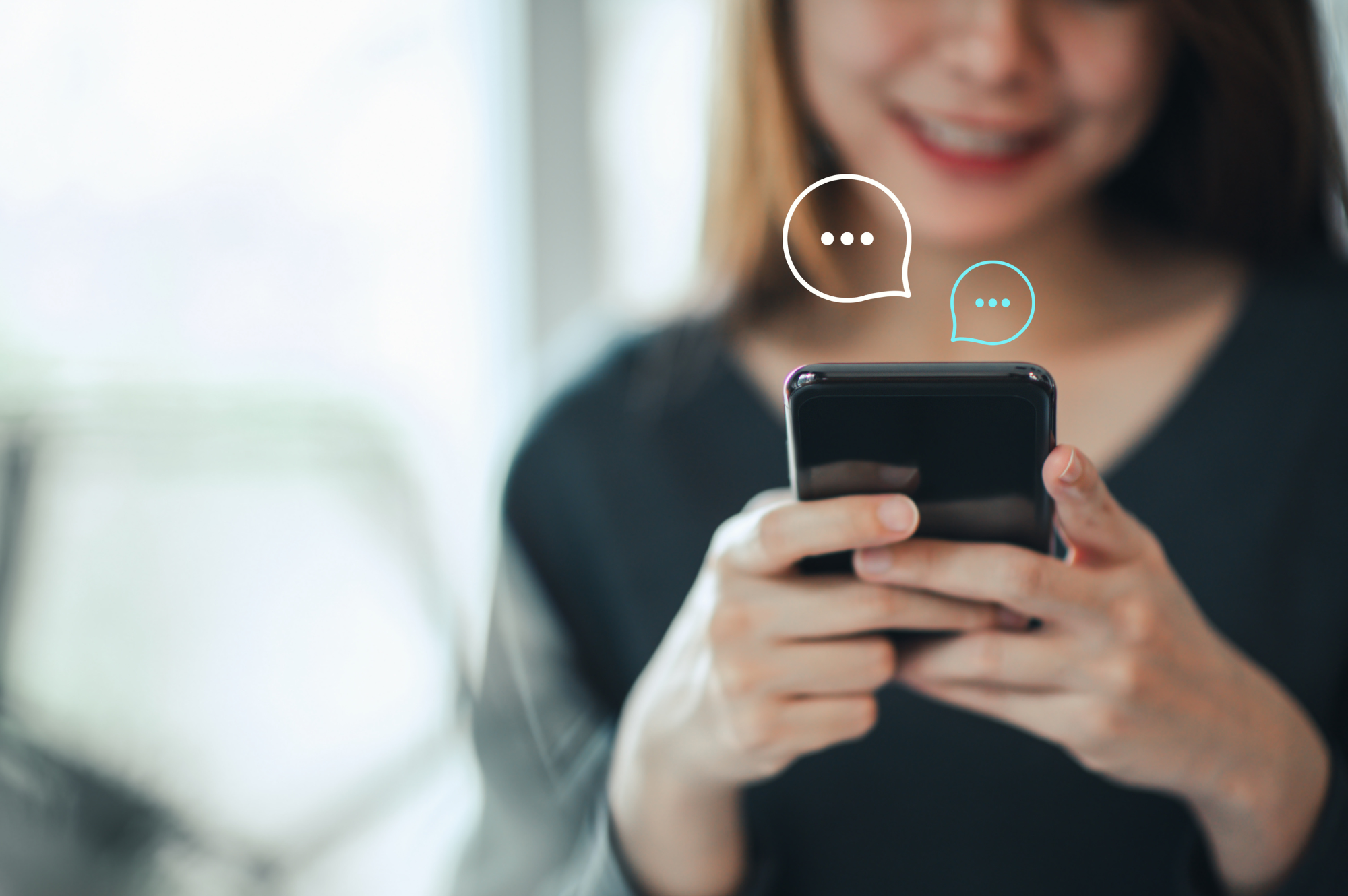 Person using a mobile phone